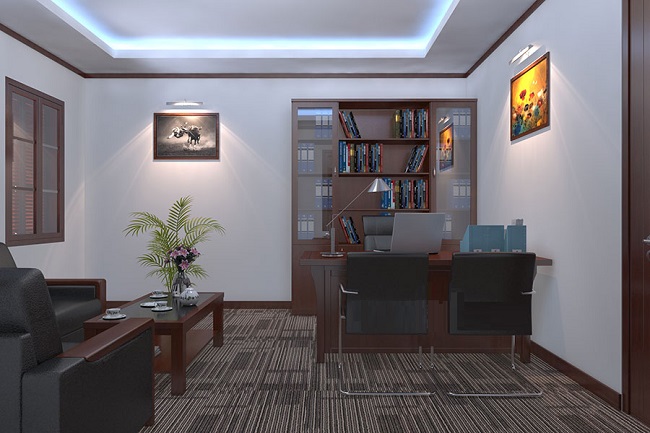 Mẫu thiết kế nội thất văn phòng đơn giản - Phòng lãnh đạo