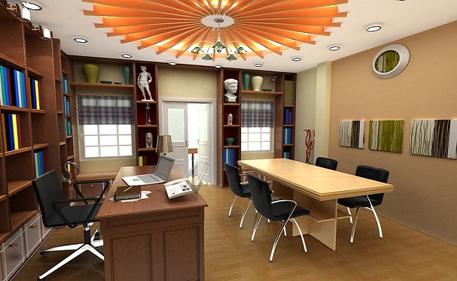 Mẫu thiết kế nội thất văn phòng màu sắc - Phòng lãnh đạo