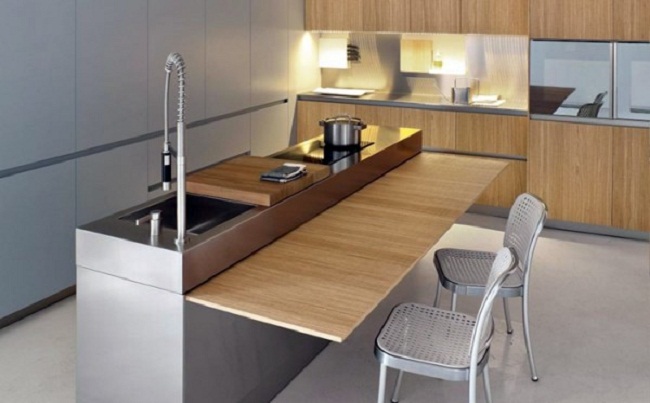 Tủ bếp nhỏ thiết kế hiện đại