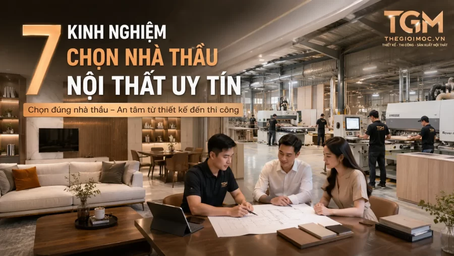 Kinh nghiệm chọn nhà thầu nội thất uy tín: 7 tiêu chí chọn nhà thầu