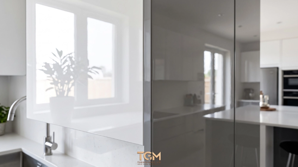 Bề mặt Acrylic bóng gương cao cấp