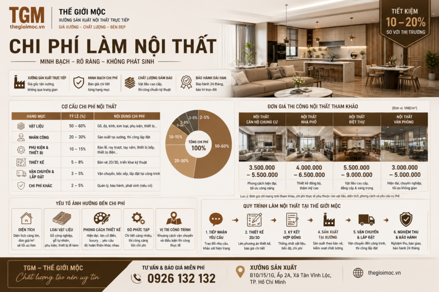 Chi phí làm nội thất