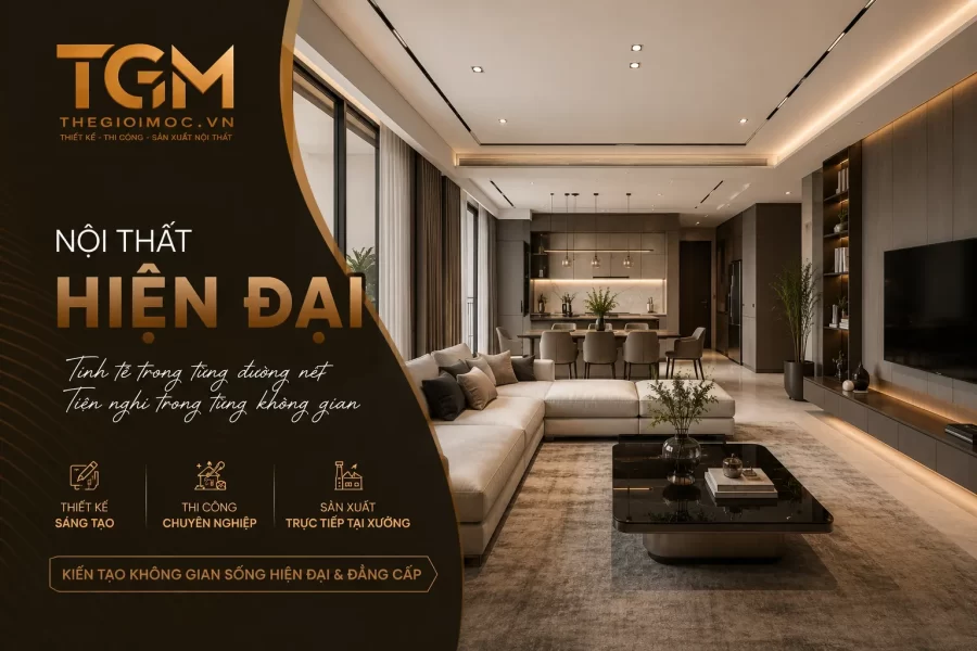Nội thất hiện đại là gì? Đặc trưng và cách ứng dụng cho ngôi nhà