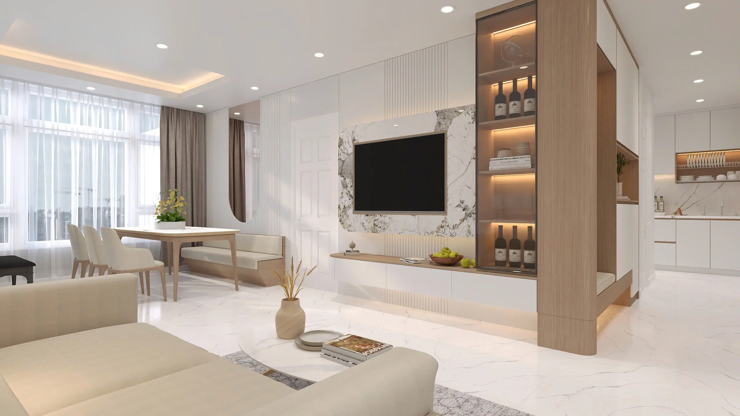 Nội thất trọn gói – Chung cư Emerald Tân Phú