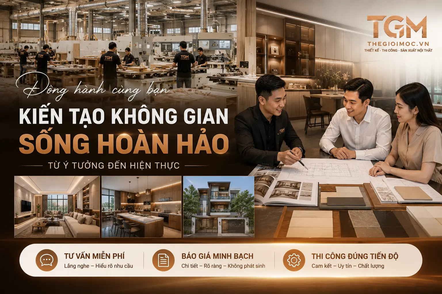 Thế Giới Mộc thiết kế thi công nội thất trọn gói