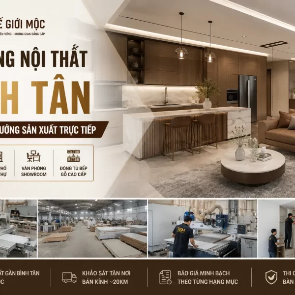 Thi công nội thất Bình Tân trọn gói tại Thế Giới Mộc