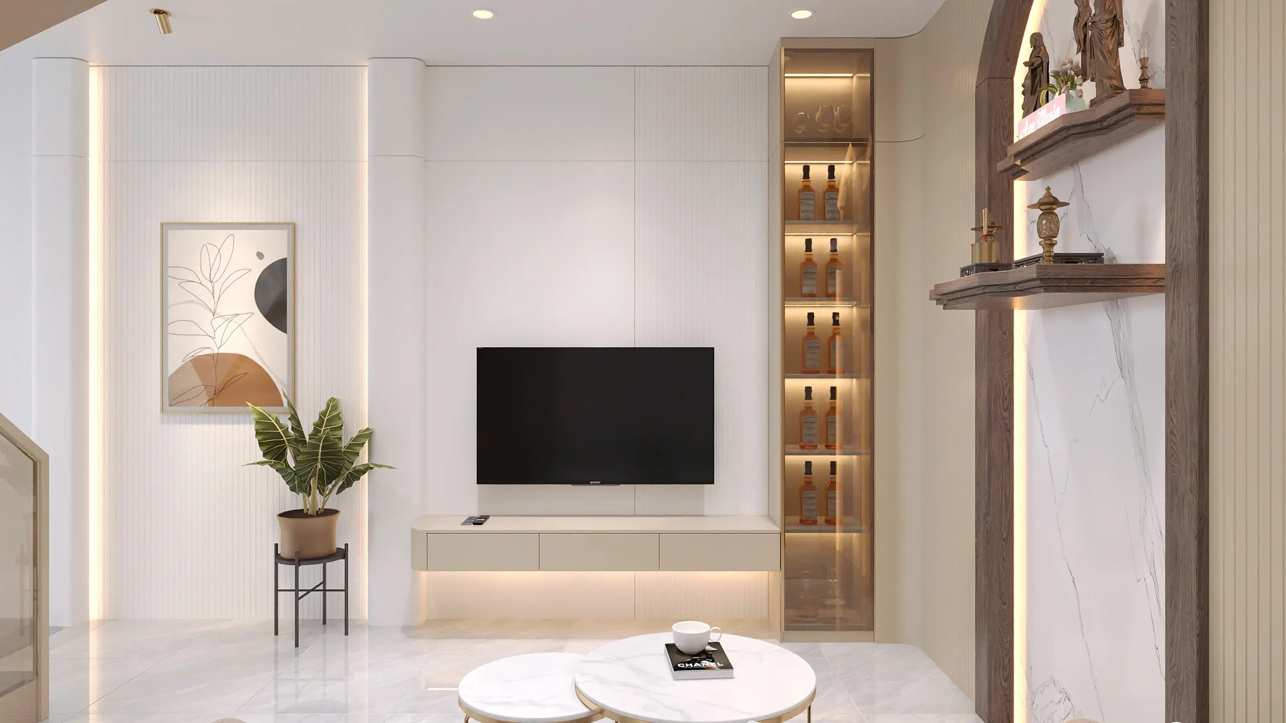 Nội thất phòng khách anh Tân Quận 9
