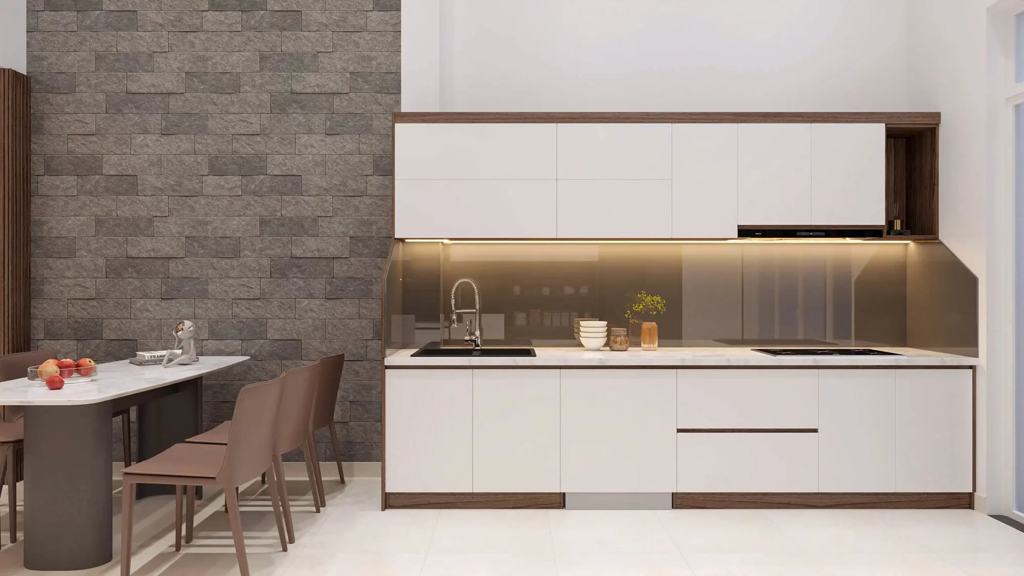 Tủ bếp gỗ công nghiệp cao cấp