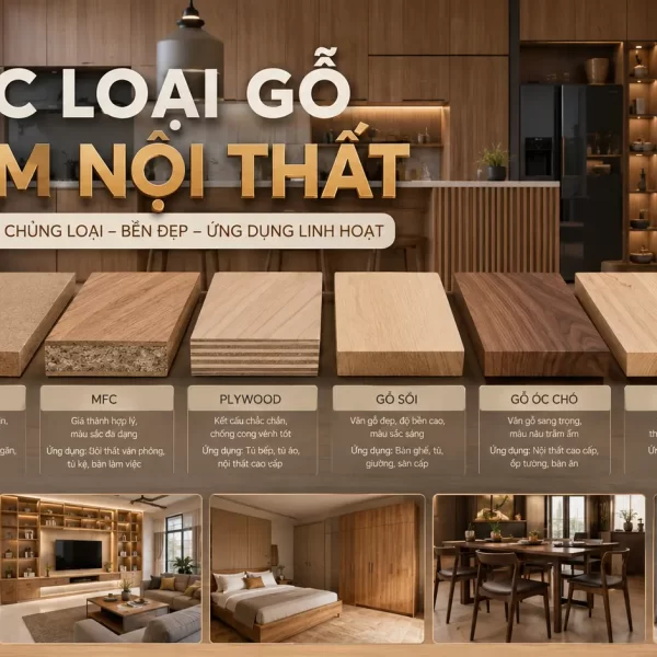 Các loại gỗ làm nội thất: Phân loại, so sánh và cách chọn chuẩn