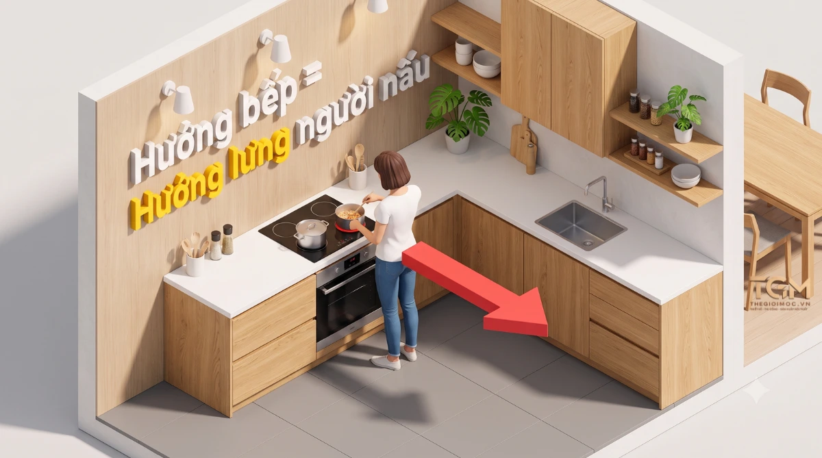 Cách xác định hướng bếp chuẩn