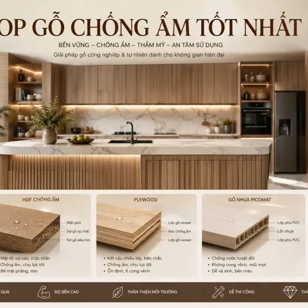 Gỗ nào chống ẩm tốt cho khí hậu Việt Nam? Xếp hạng và cách chọn