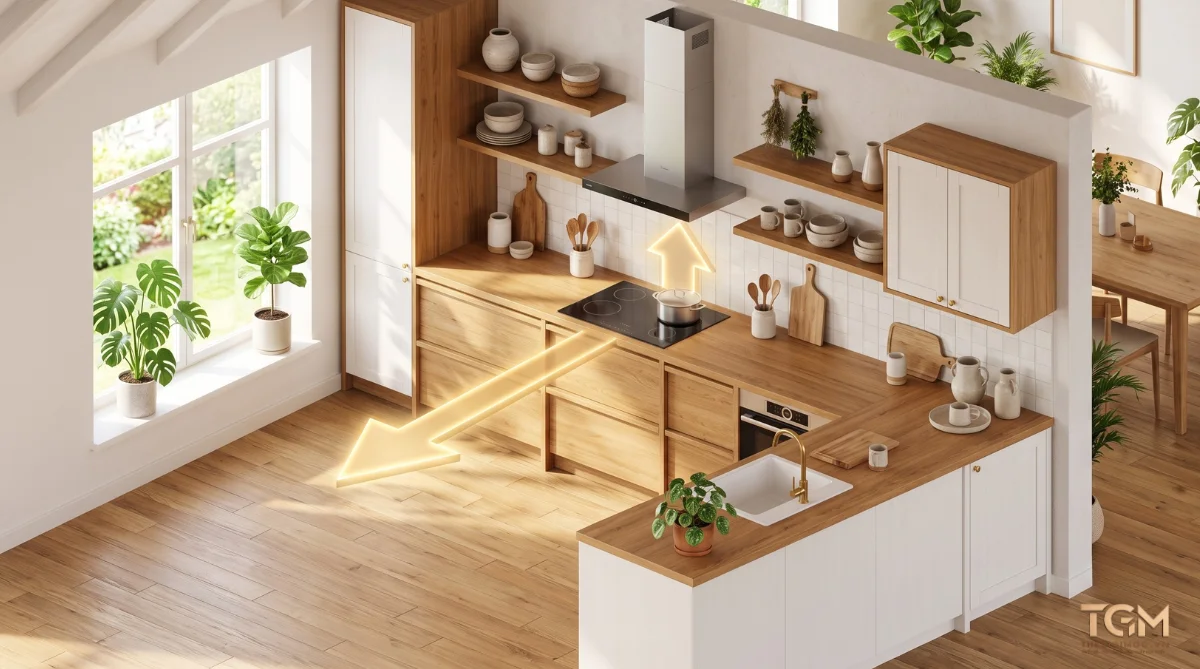 Hướng tốt đặt bếp cho người tuổi Canh Tý