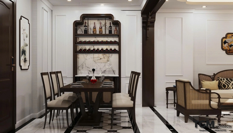 Nội thất nhà phố trọn gói chị Mỹ, phong cách indochine - hình ảnh 33