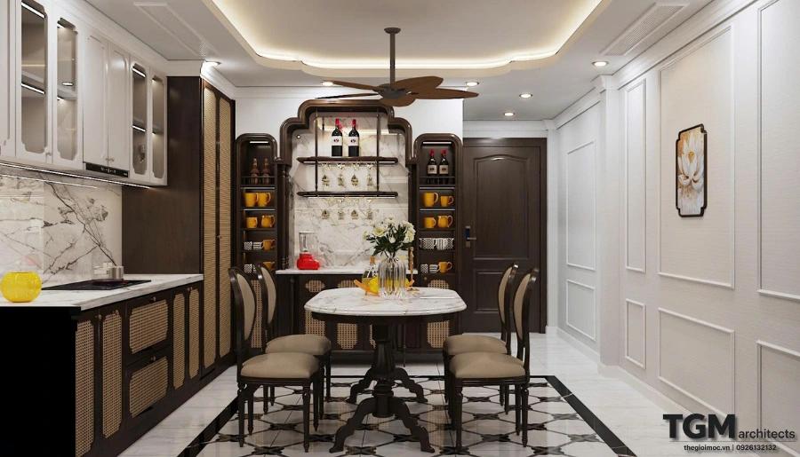 Nội thất nhà phố trọn gói chị Mỹ, phong cách indochine - hình ảnh 27