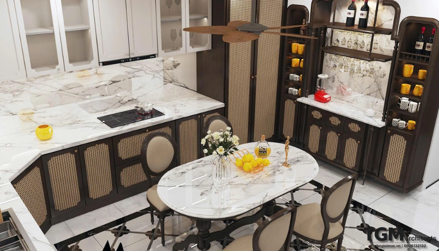 Nội thất nhà phố trọn gói chị Mỹ, phong cách indochine - hình ảnh 26