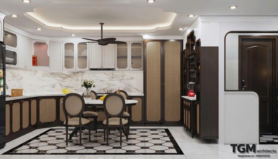 Nội thất nhà phố trọn gói chị Mỹ, phong cách indochine - hình ảnh 24