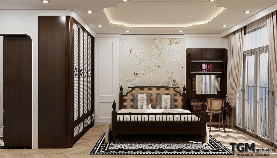 Nội thất nhà phố trọn gói chị Mỹ, phong cách indochine - hình ảnh 11