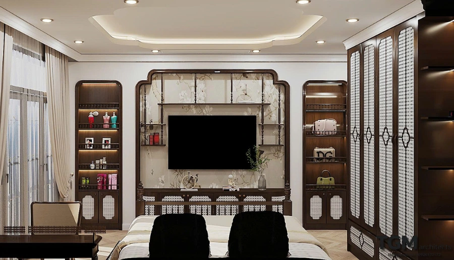 Nội thất nhà phố trọn gói chị Mỹ, phong cách indochine - hình ảnh 10