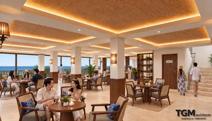 Thiết kế nội thất nhà hàng tại Nha Trang - hình ảnh 4