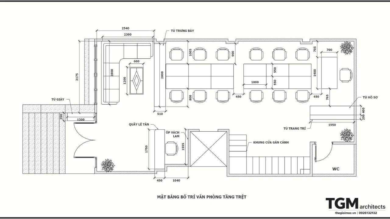 Thiết kế nội thất văn phòng quận 2 140m2 - hình ảnh 1