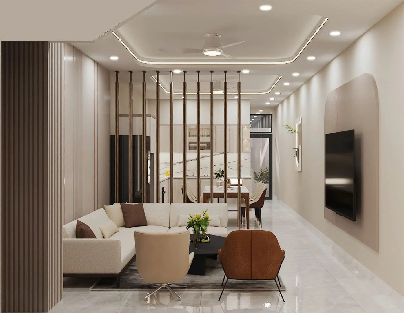 Thiết Kế Trọn Gói Dự Án Nhà Anh Vũ Bình Phước - hình ảnh 2