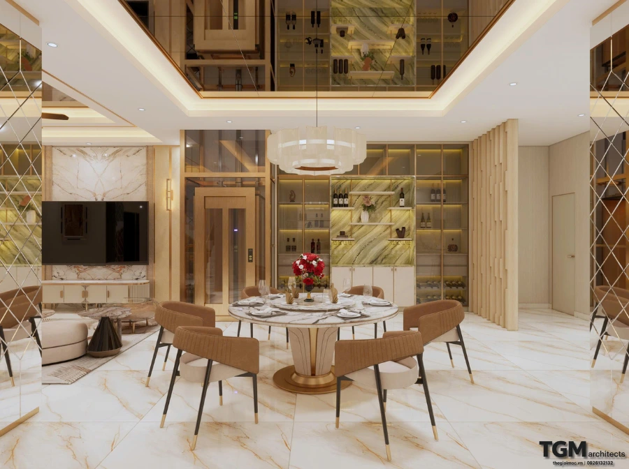 Thiết kế nội thất biệt thự Bình Tân, anh Chiến 612m2 - hình ảnh 7