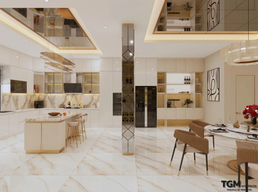 Thiết kế nội thất biệt thự Bình Tân, anh Chiến 612m2 - hình ảnh 6