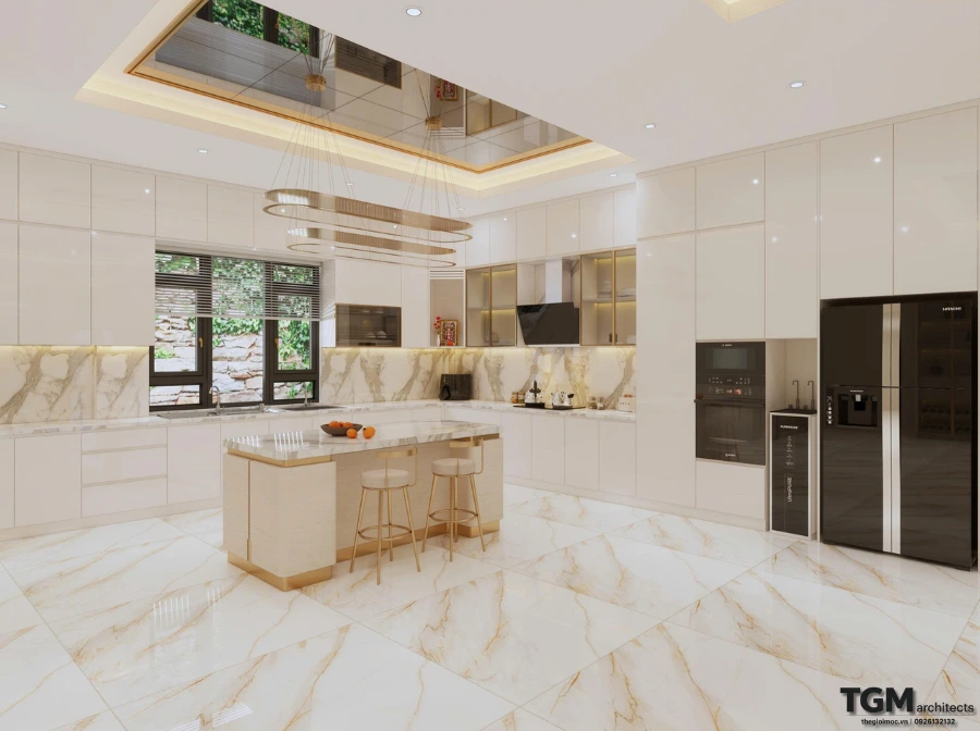 Thiết kế nội thất biệt thự Bình Tân, anh Chiến 612m2 - hình ảnh 3