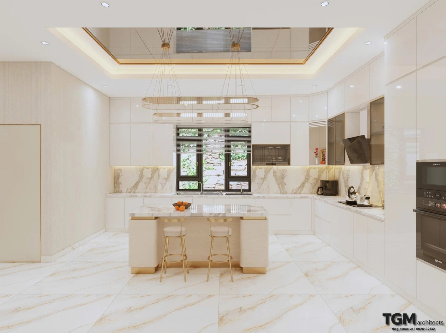 Thiết kế nội thất biệt thự Bình Tân, anh Chiến 612m2 - hình ảnh 18