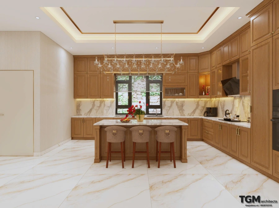 Thiết kế nội thất biệt thự Bình Tân, anh Chiến 612m2 - hình ảnh 12