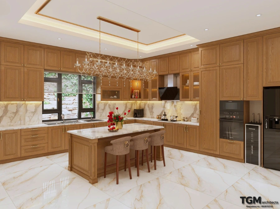 Thiết kế nội thất biệt thự Bình Tân, anh Chiến 612m2 - hình ảnh 11