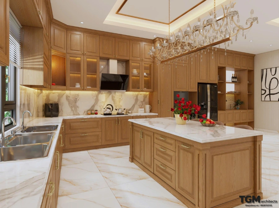 Thiết kế nội thất biệt thự Bình Tân, anh Chiến 612m2 - hình ảnh 10