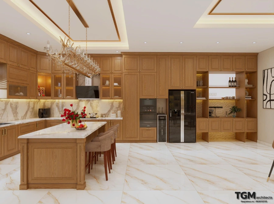 Thiết kế nội thất biệt thự Bình Tân, anh Chiến 612m2 - hình ảnh 9